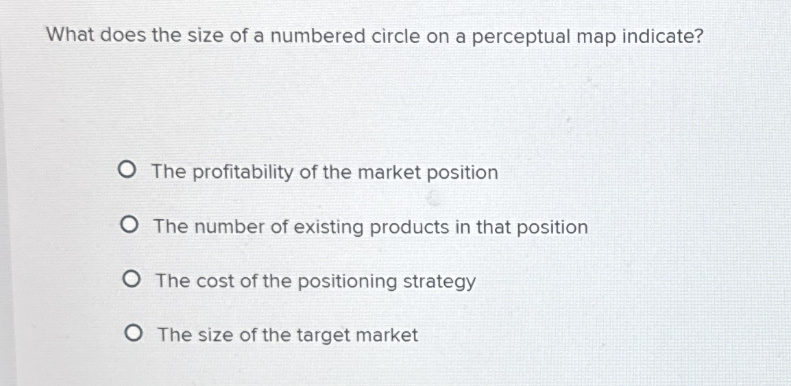 What does the size of a numbered circle on a