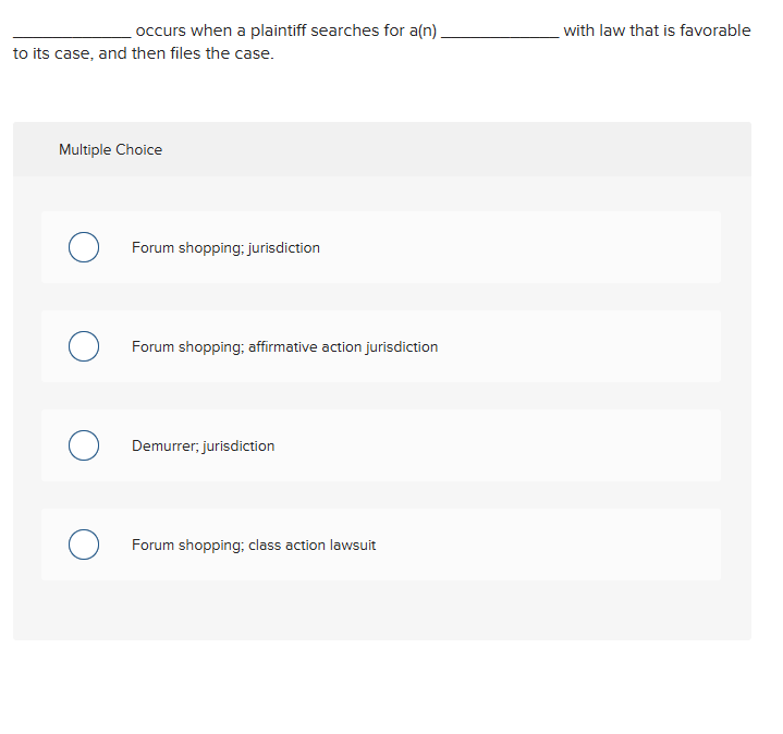 occurs when a plaintiff searches for a ( n ) . to