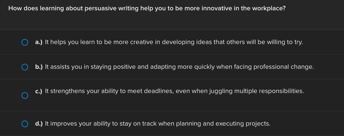 How does learning about persuasive writing help