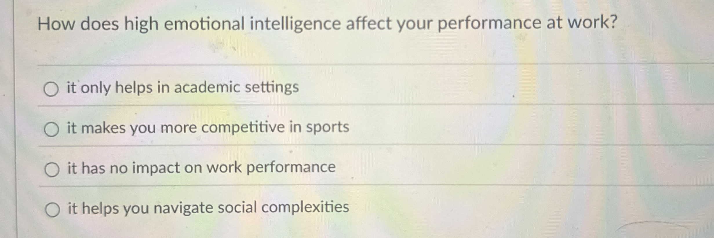 How does high emotional intelligence affect your