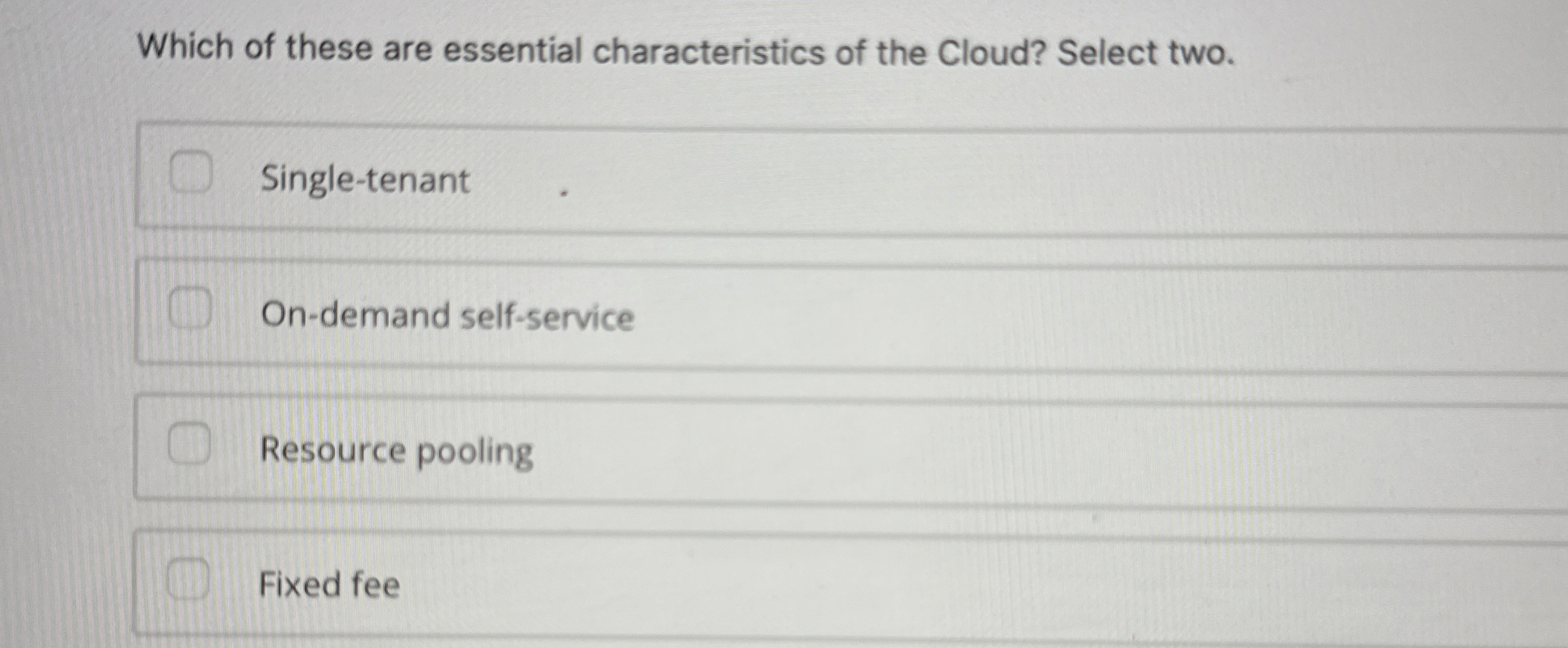 Which of these are essential characteristics of