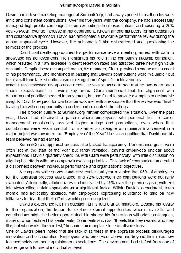 help SummitCorp's David \ & Goliath David, a mid