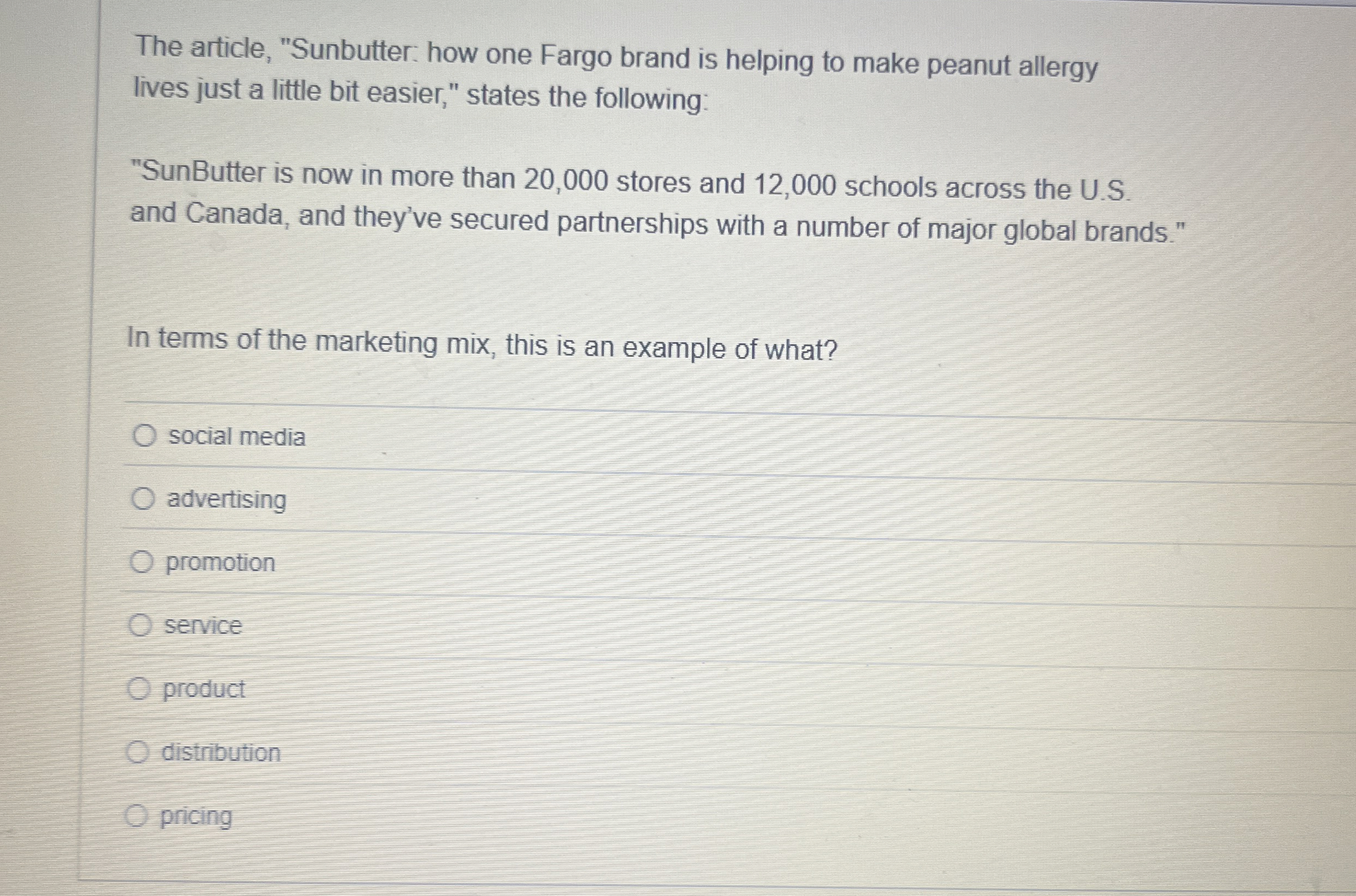 The article, "Sunbutter: how one Fargo brand is