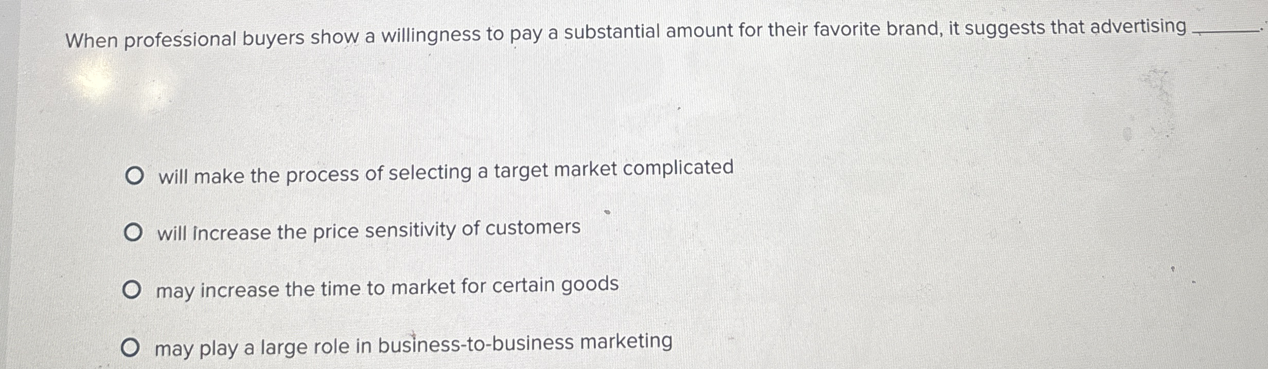 When professional buyers show a willingness to