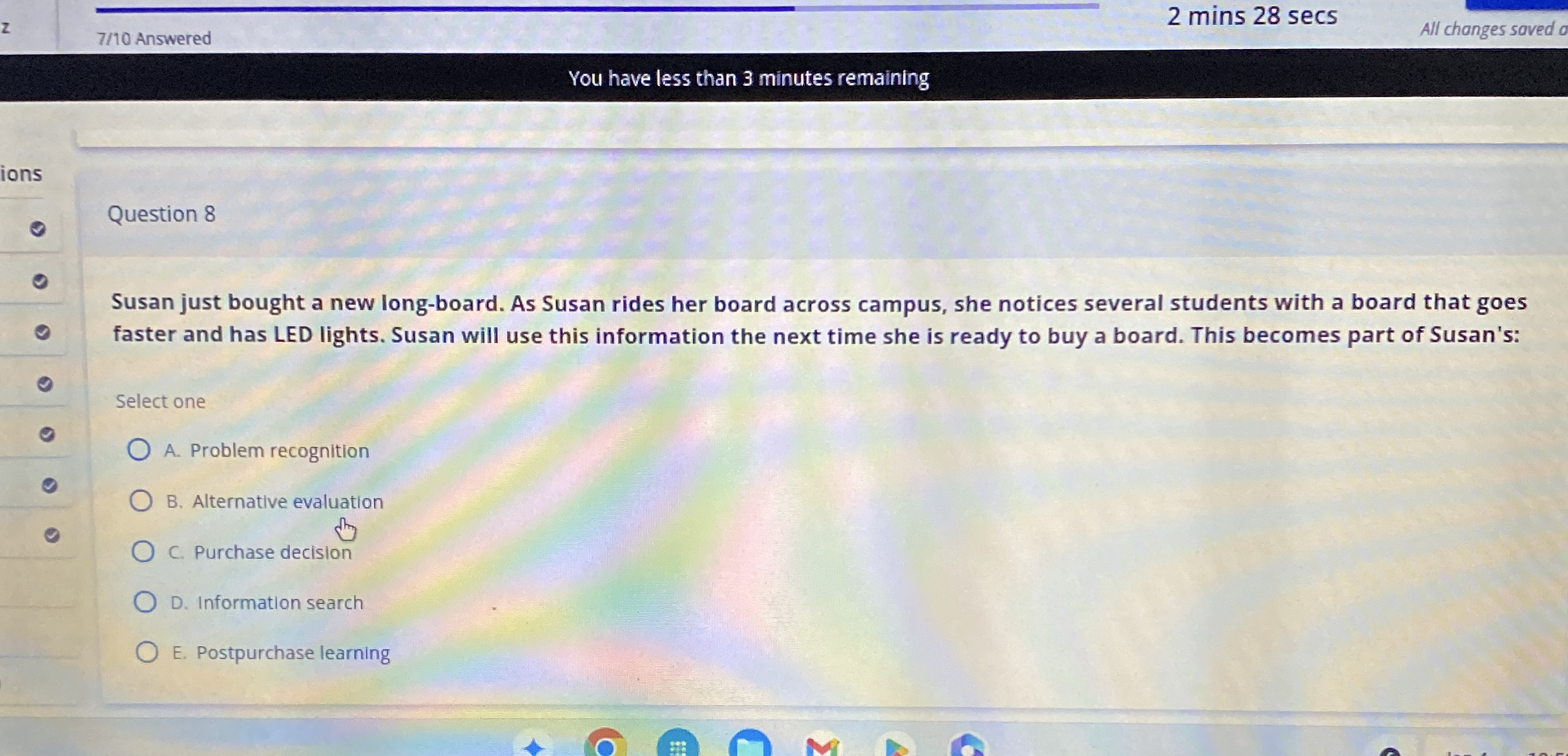 7 / 1 0 Answered 2 mins 2 8 secs All changes