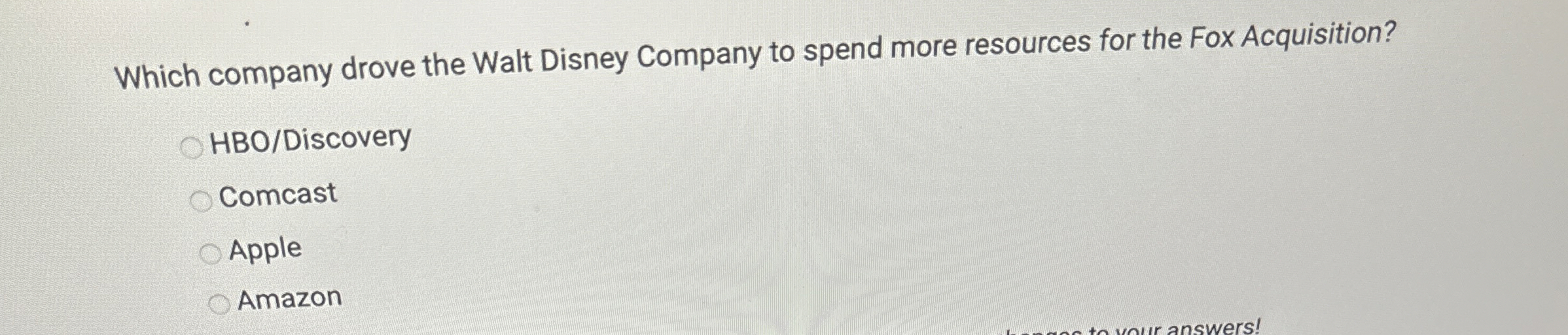 Which company drove the Walt Disney Company to