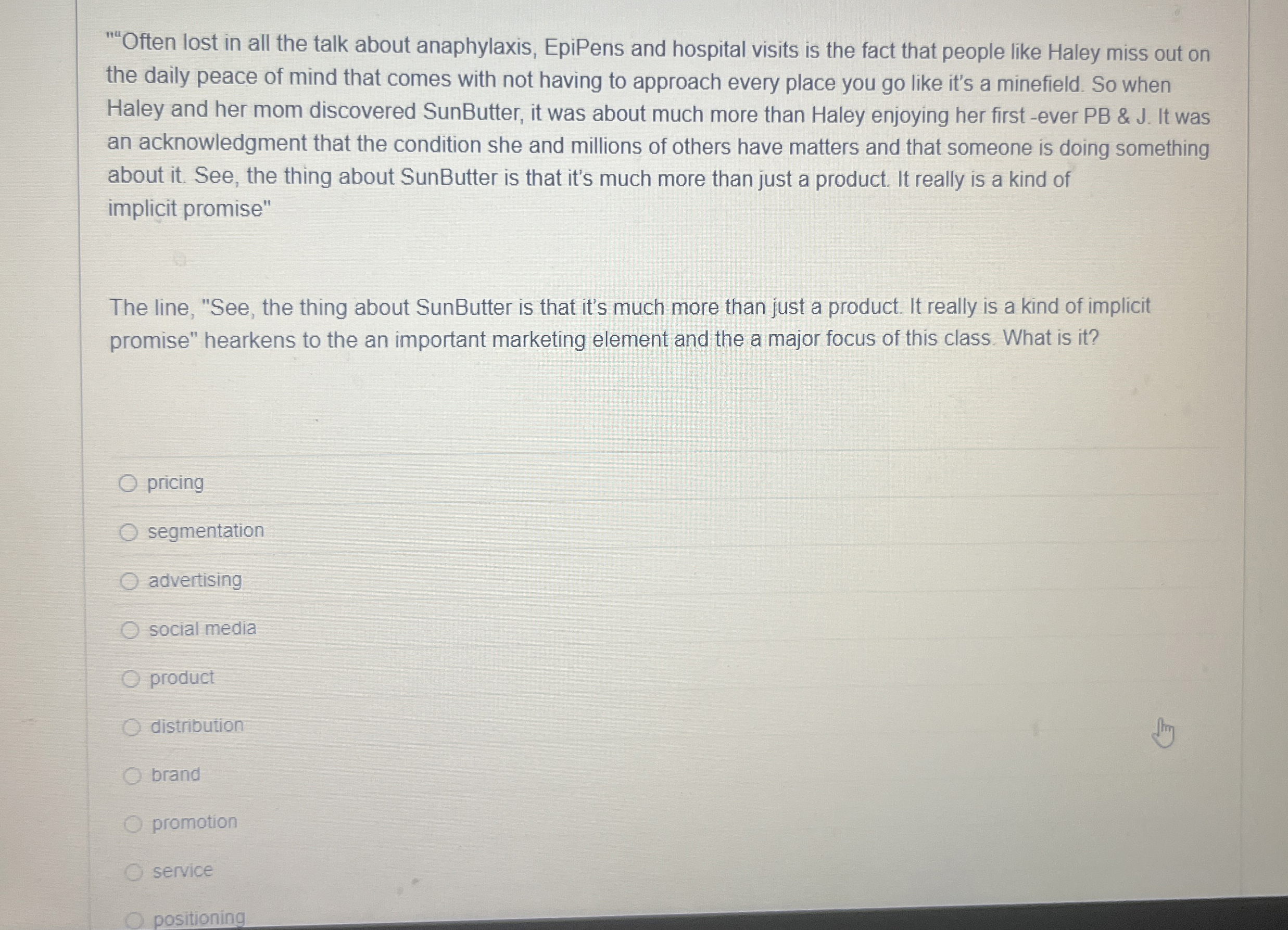 " " Often lost in all the talk about anaphylaxis,