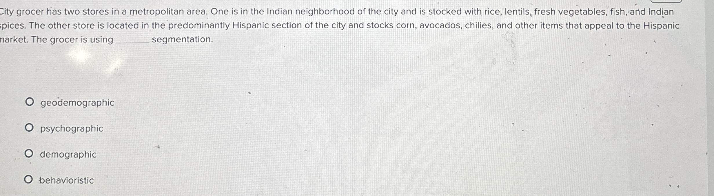 City grocer has two stores in a metropolitan