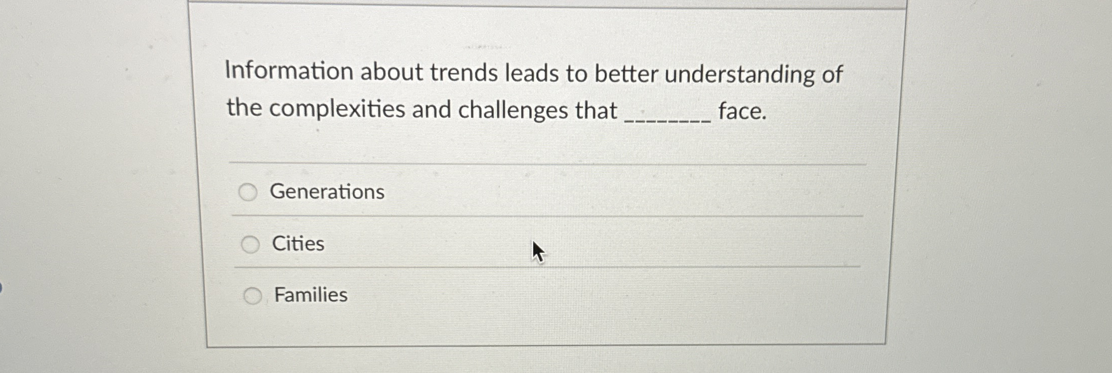 Information about trends leads to better
