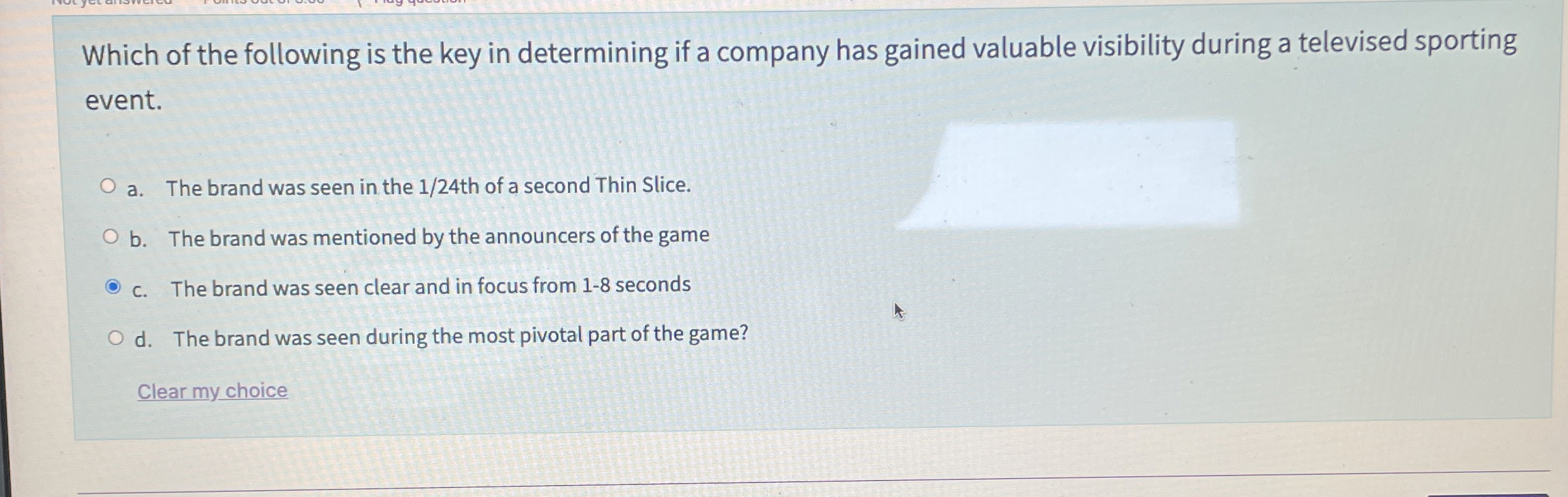 Which of the following is the key in determining