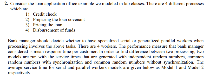 Consider the loan application office example we