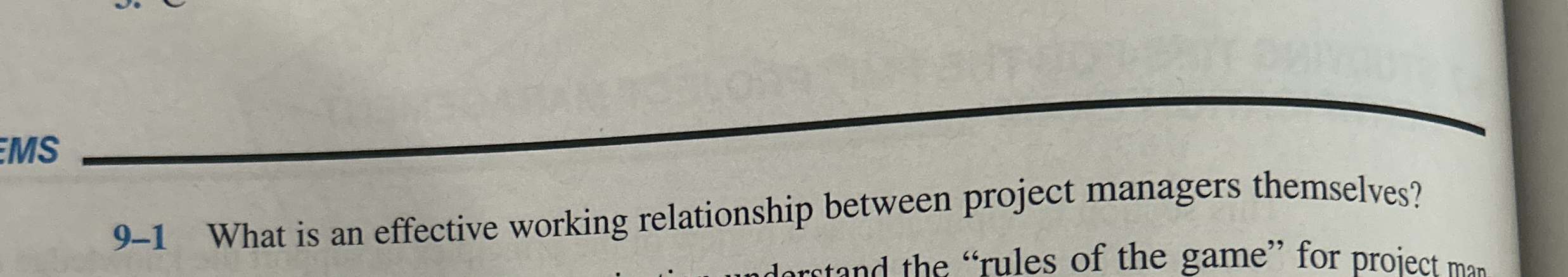 MS 9 - 1 What is an effective working