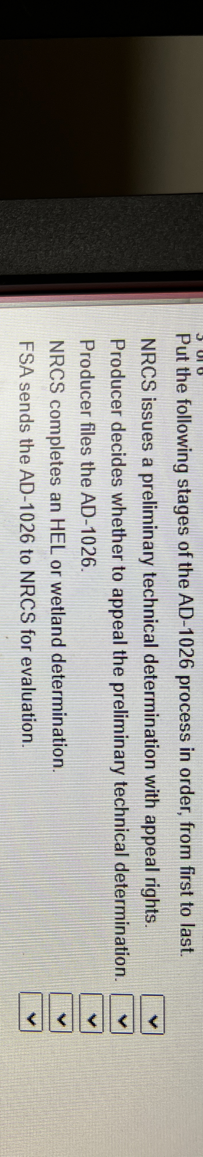 Put the following stages of the AD - 1 0 2 6