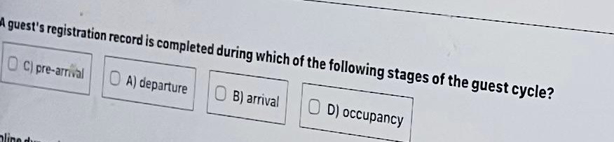 Aguest's registration record is completed during