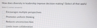How does diversity in leadership improve decision