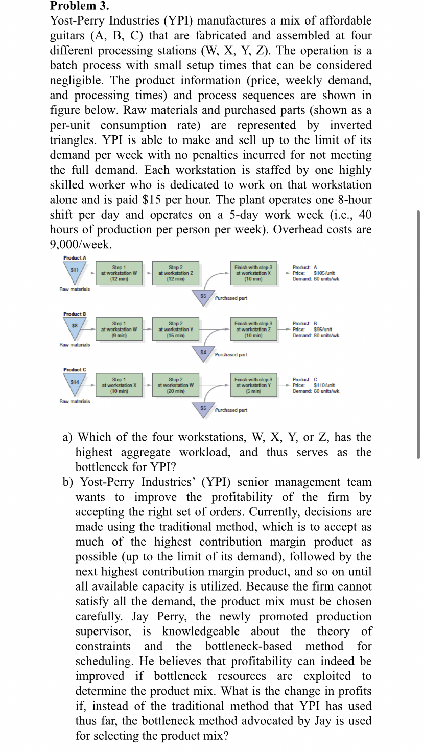 Problem 3 . Yost - Perry Industries ( YPI )