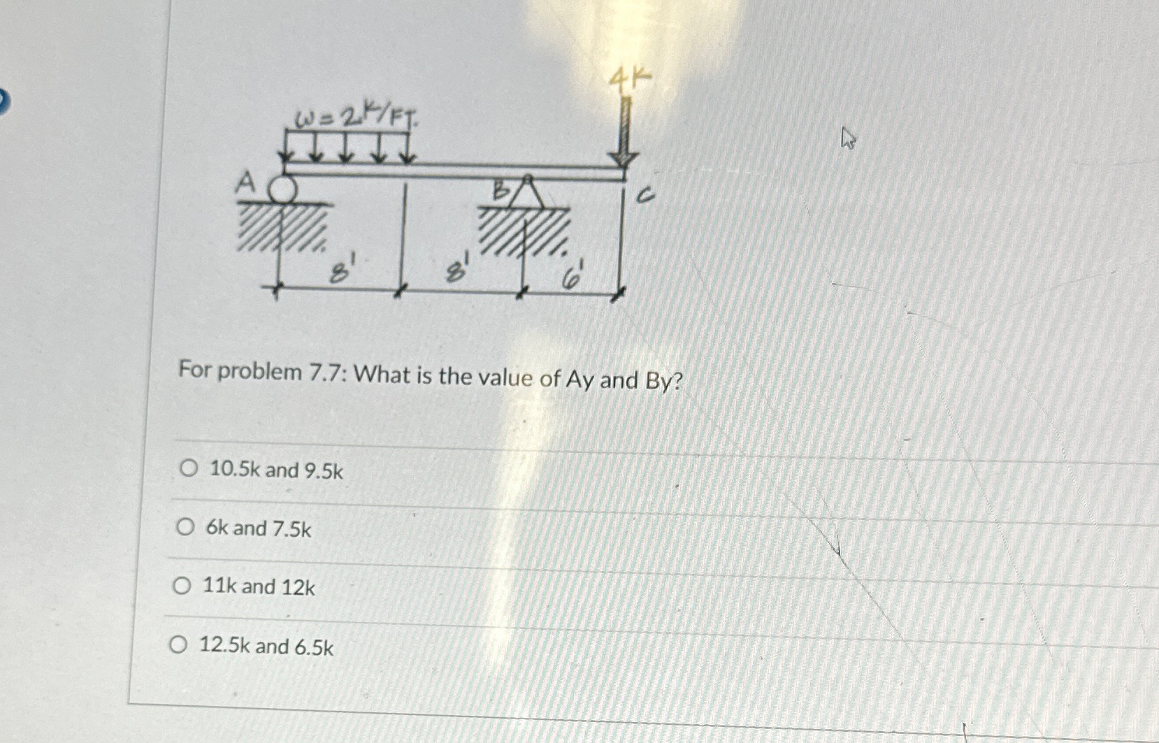 For problem 7 . 7 : What is the value of Ay and