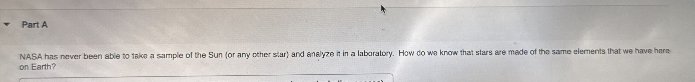 Part A NASA has never been able to take a sample