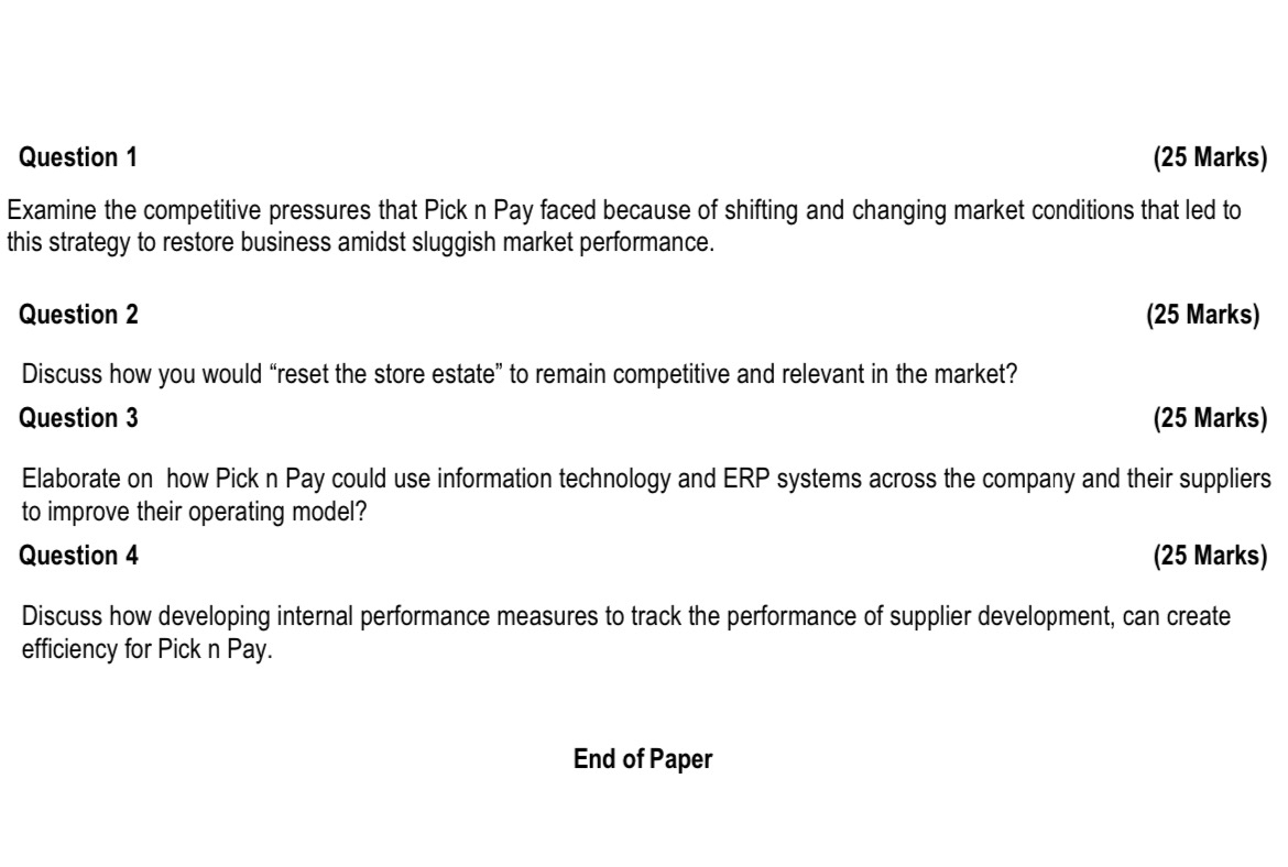 Question 1 ( 2 5 Marks ) Examine the competitive