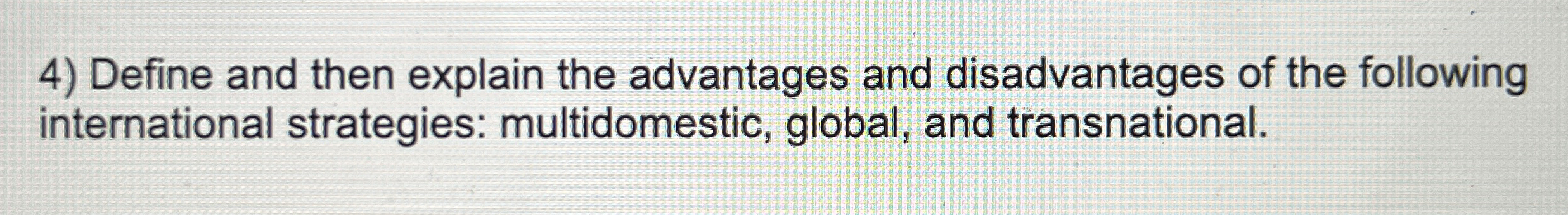 Define and then explain the advantages and