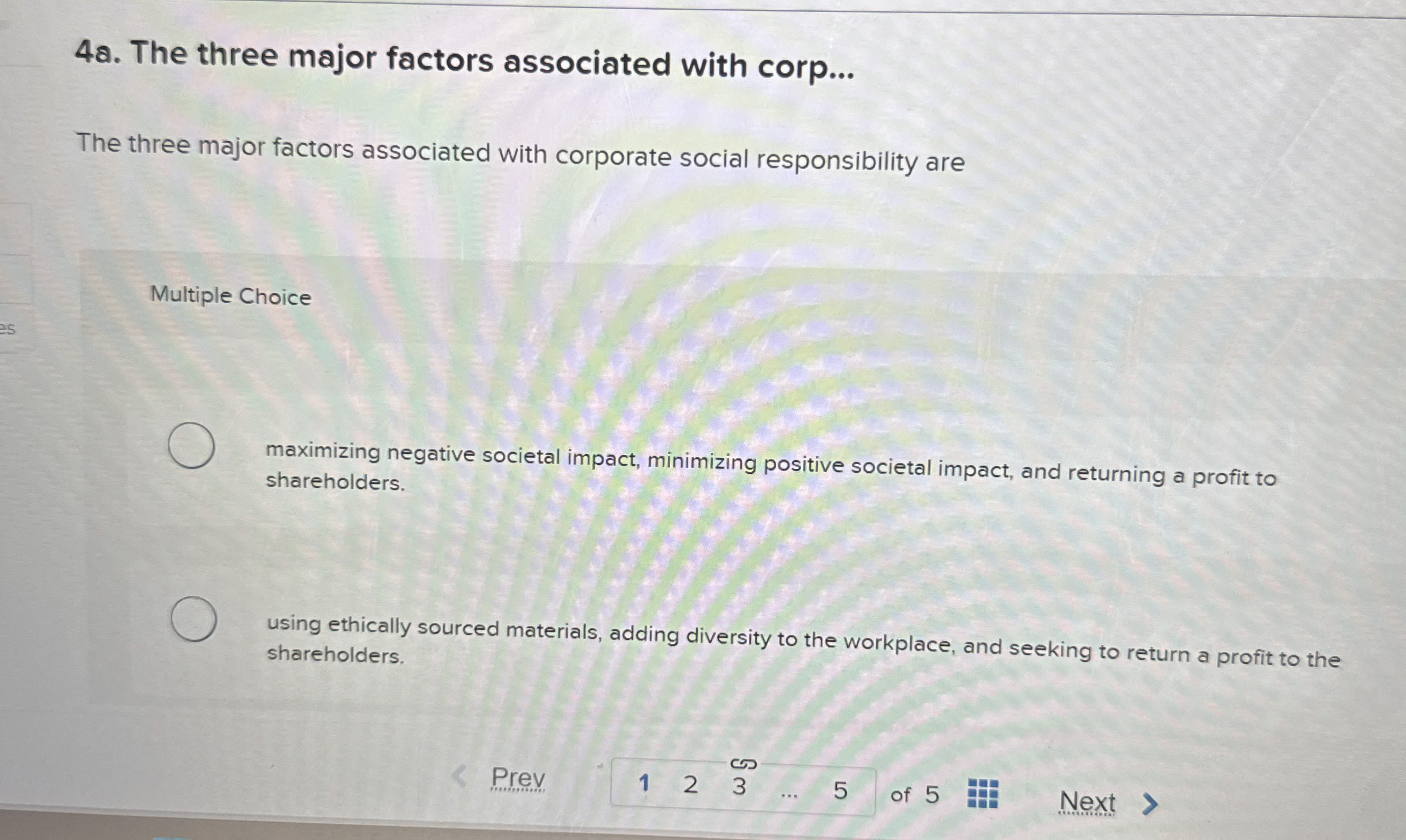 4 a . The three major factors associated with