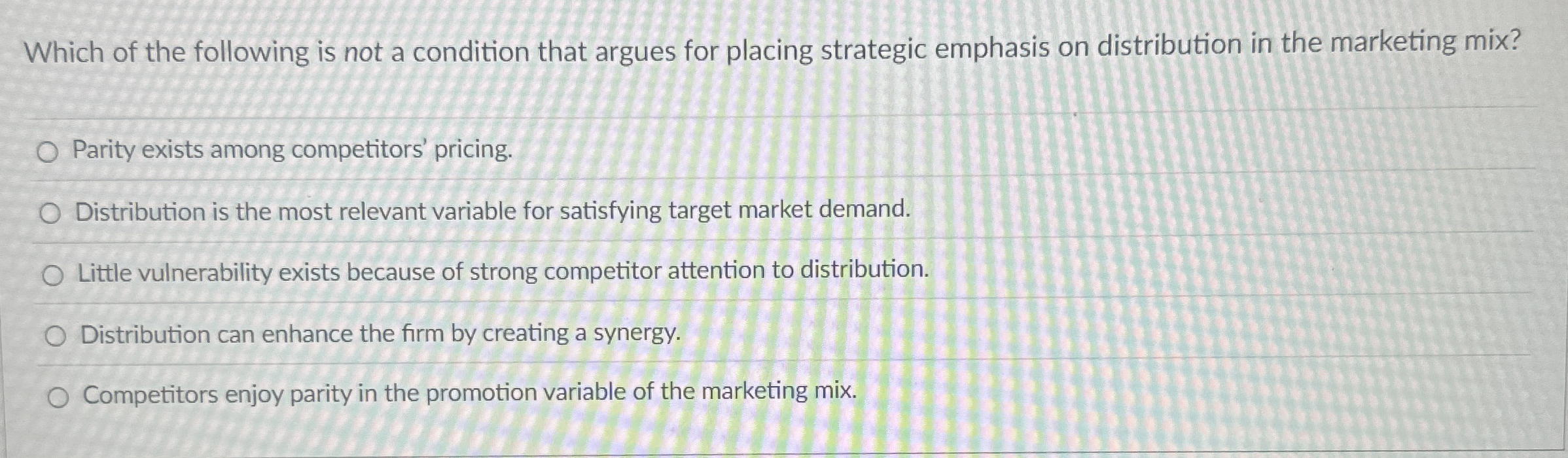 Which of the following is not a condition that