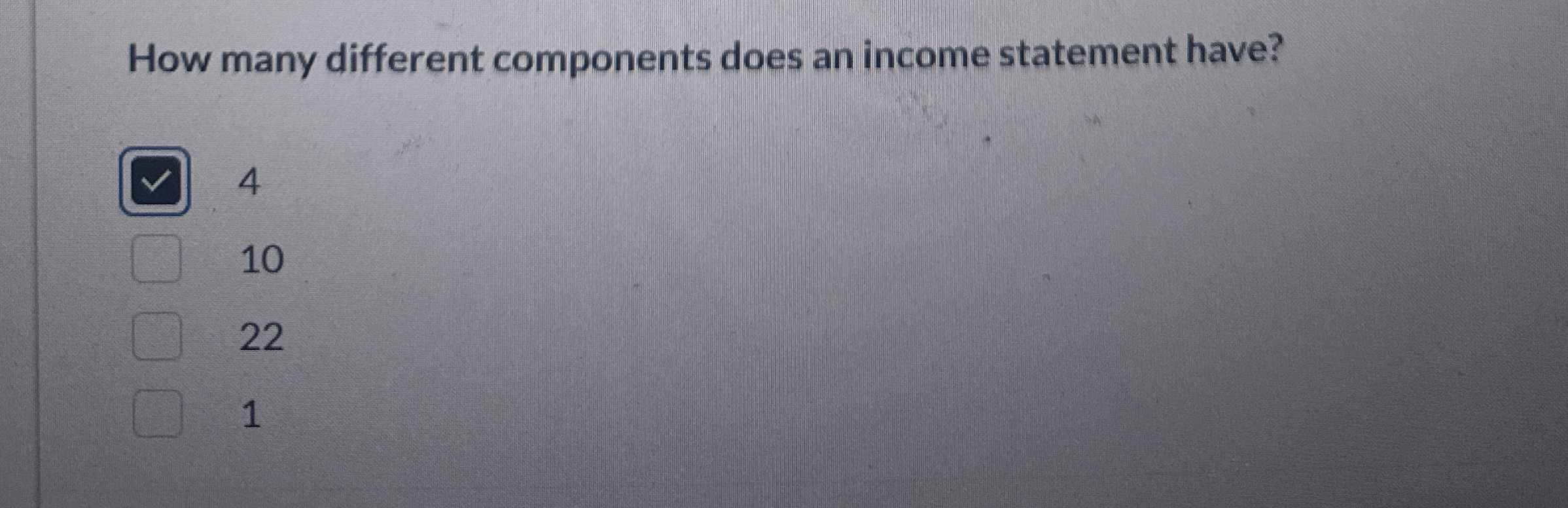 How many different components does an income