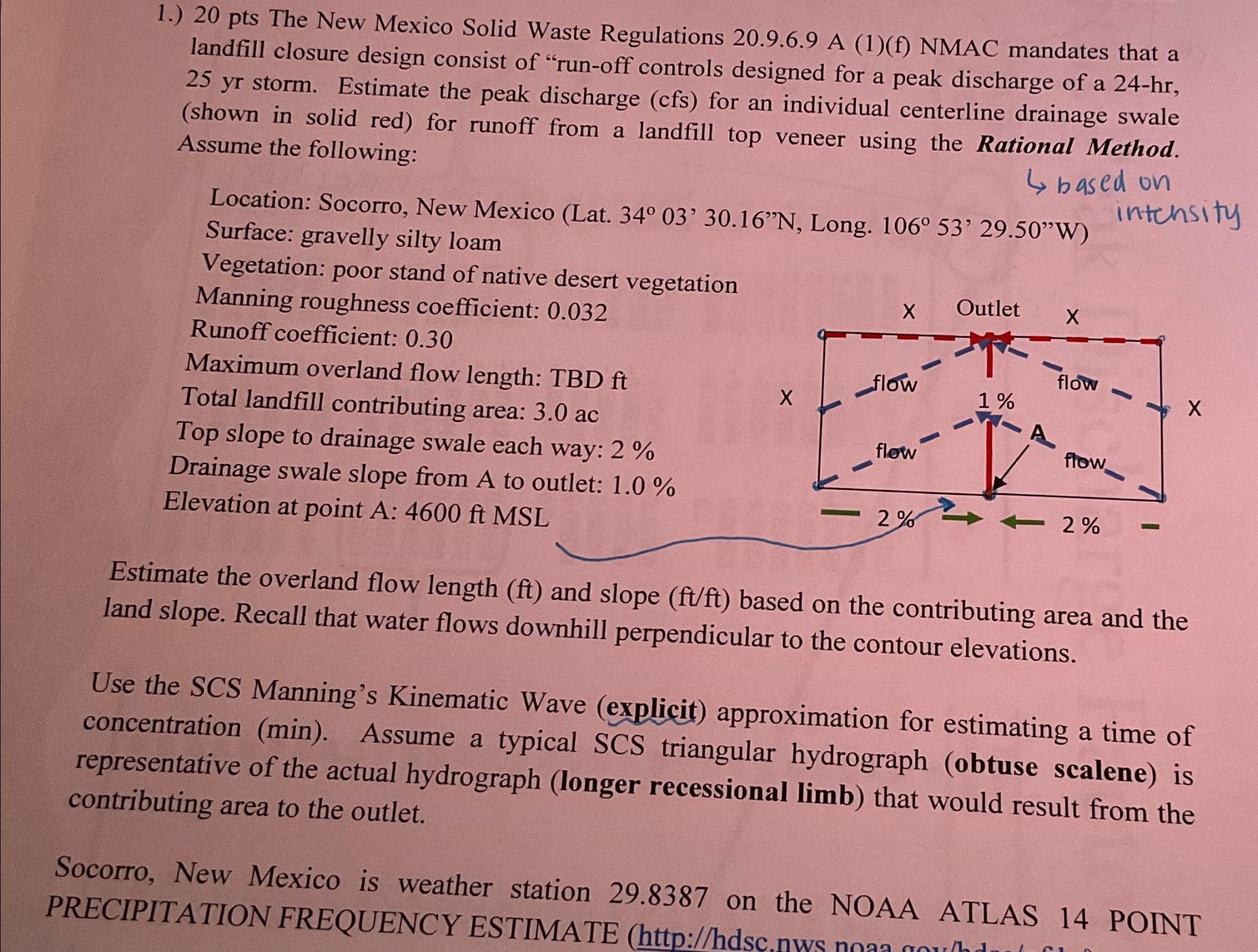 1.) 20 pts The New Mexico Solid Waste Regulations