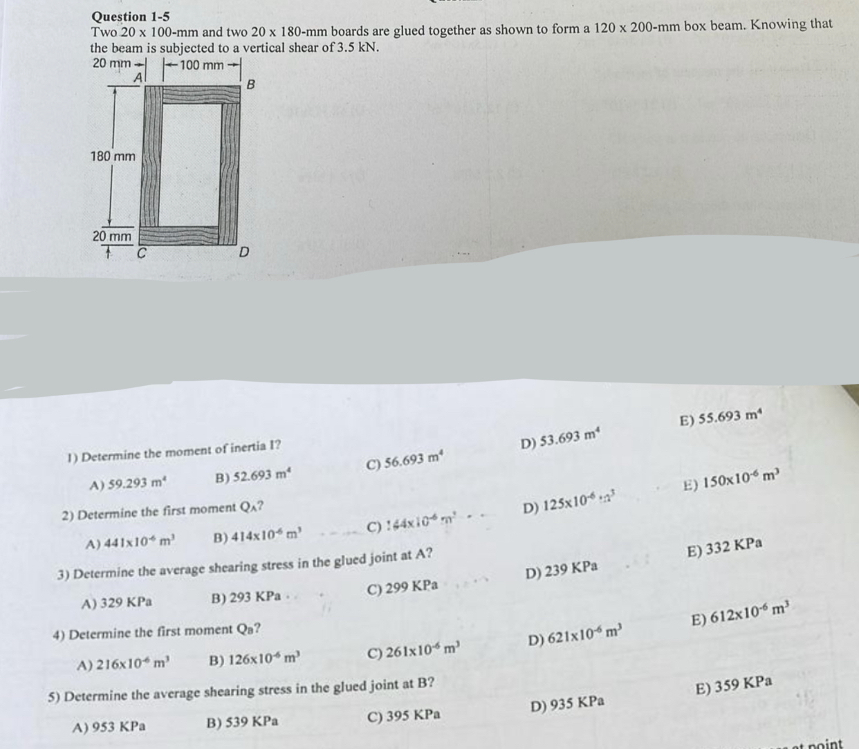 Question 1 - 5 Two 2 0 1 0 0 - m m and two 2 0 1