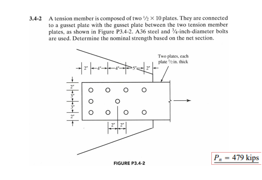 3 . 4 - 2 A tension member is composed of two 1 2