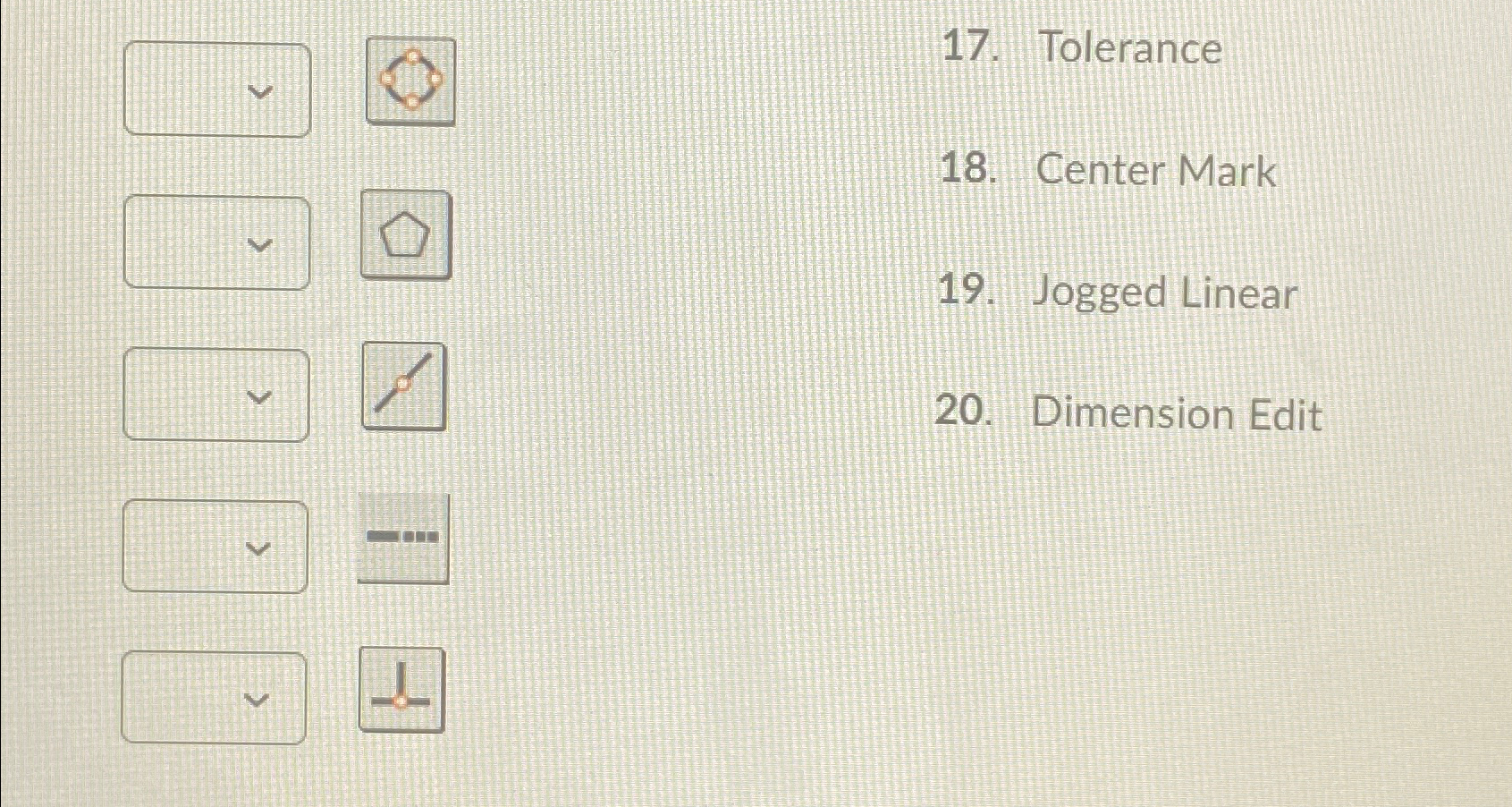 AutoCAD DIMENSION Toolbar Matching Match the Term
