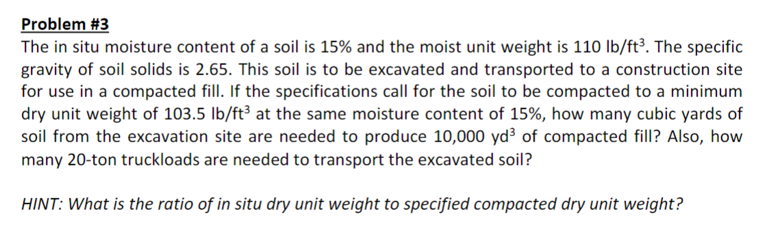 ( Answer for Volume required from in borrow area