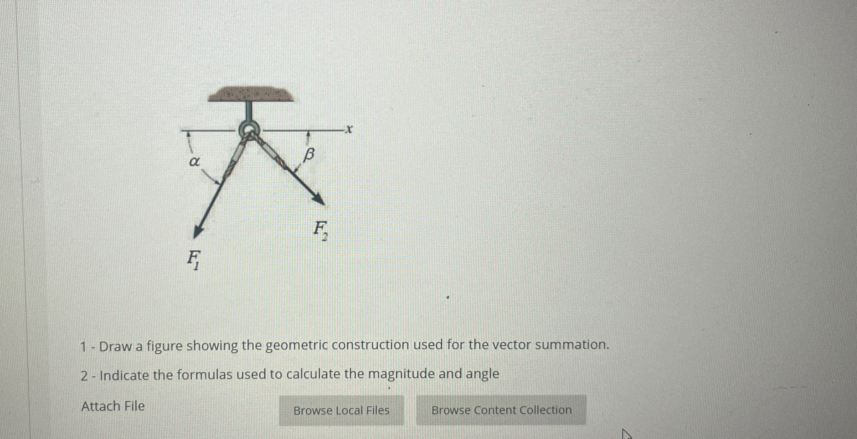 1 - Draw a figure showing the geometric