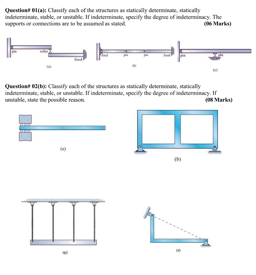 Question# 0 1 ( a ) : Classify each of the