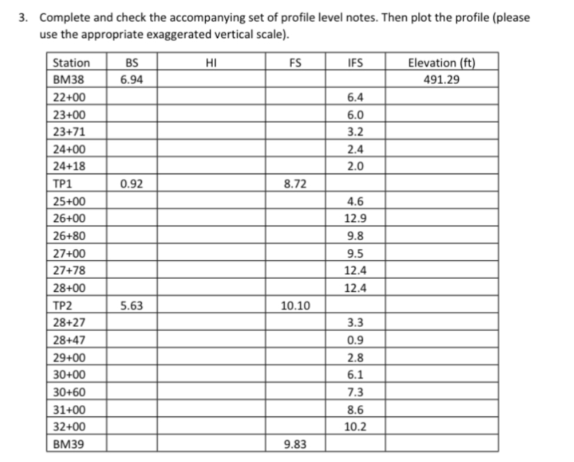 Complete and check the accompanying set of