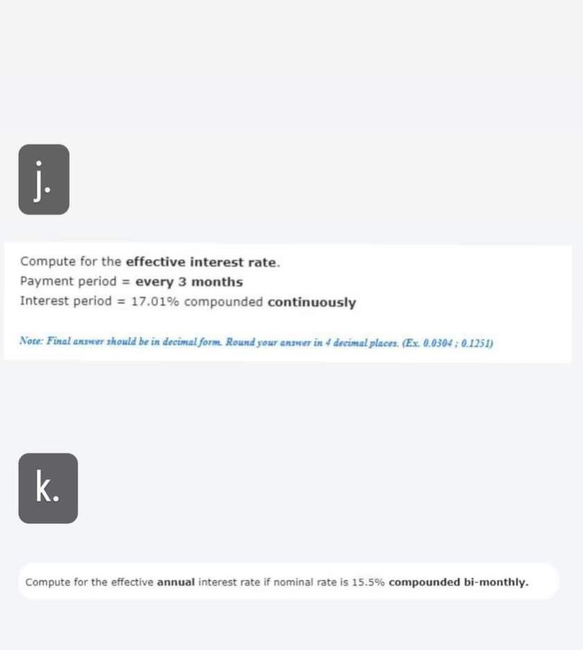 Compute for the effective interest rate. Payment