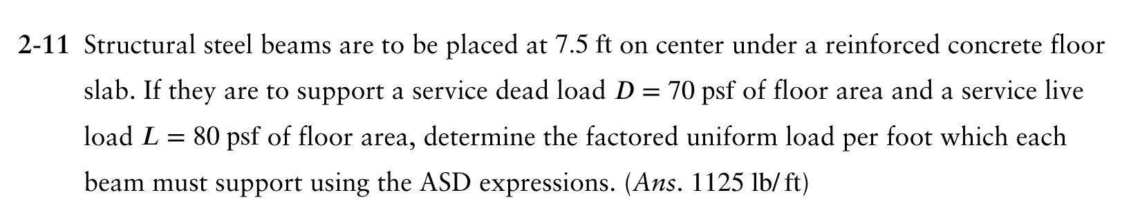 2 - 1 1 Structural steel beams are to be placed