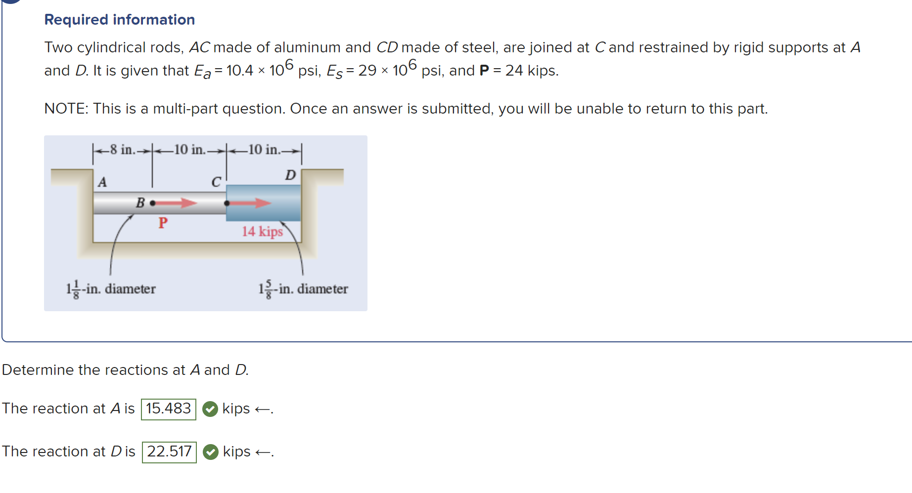 Determine the deflection of point C . The