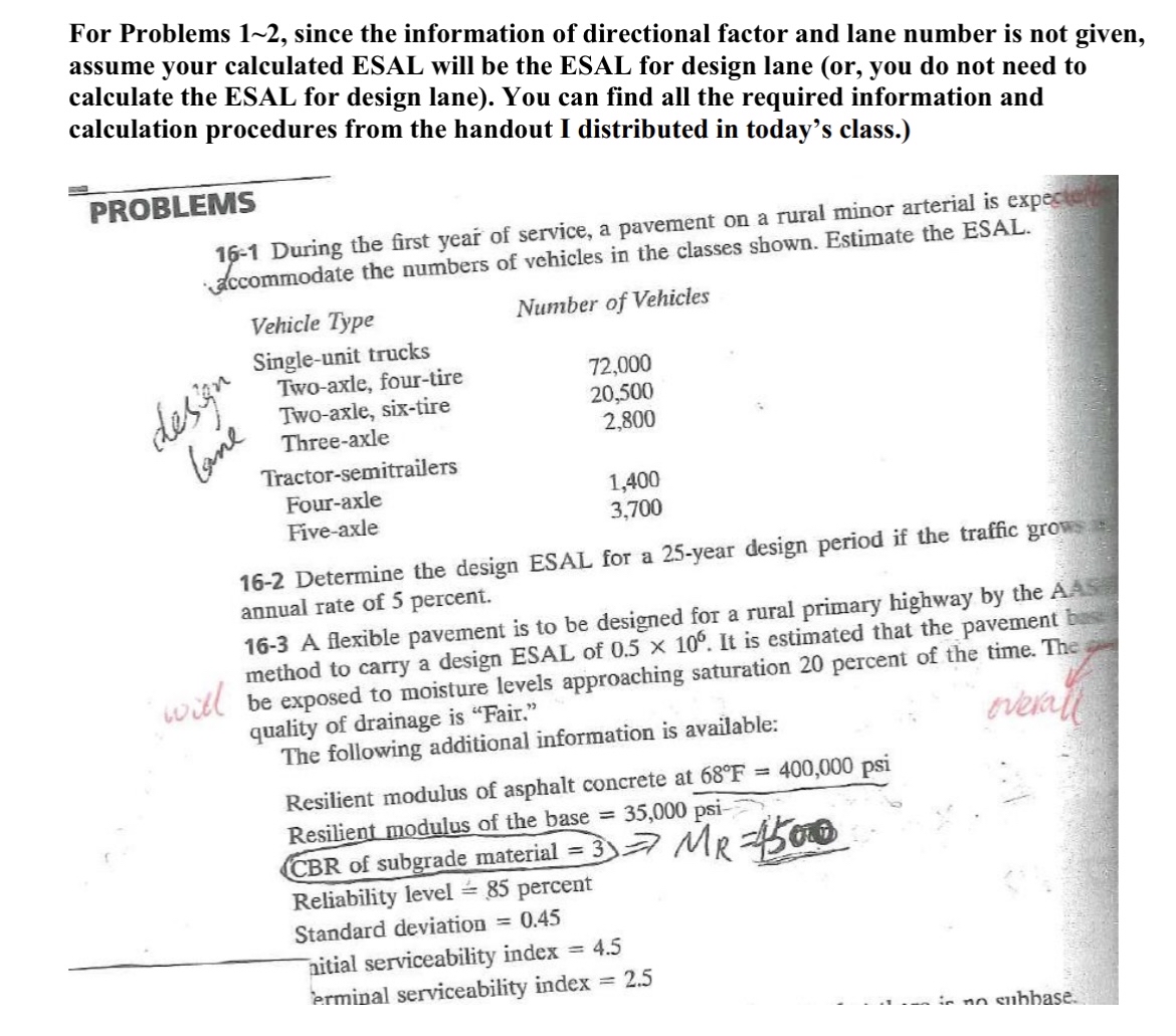 For Problems 1 2 , since the information of