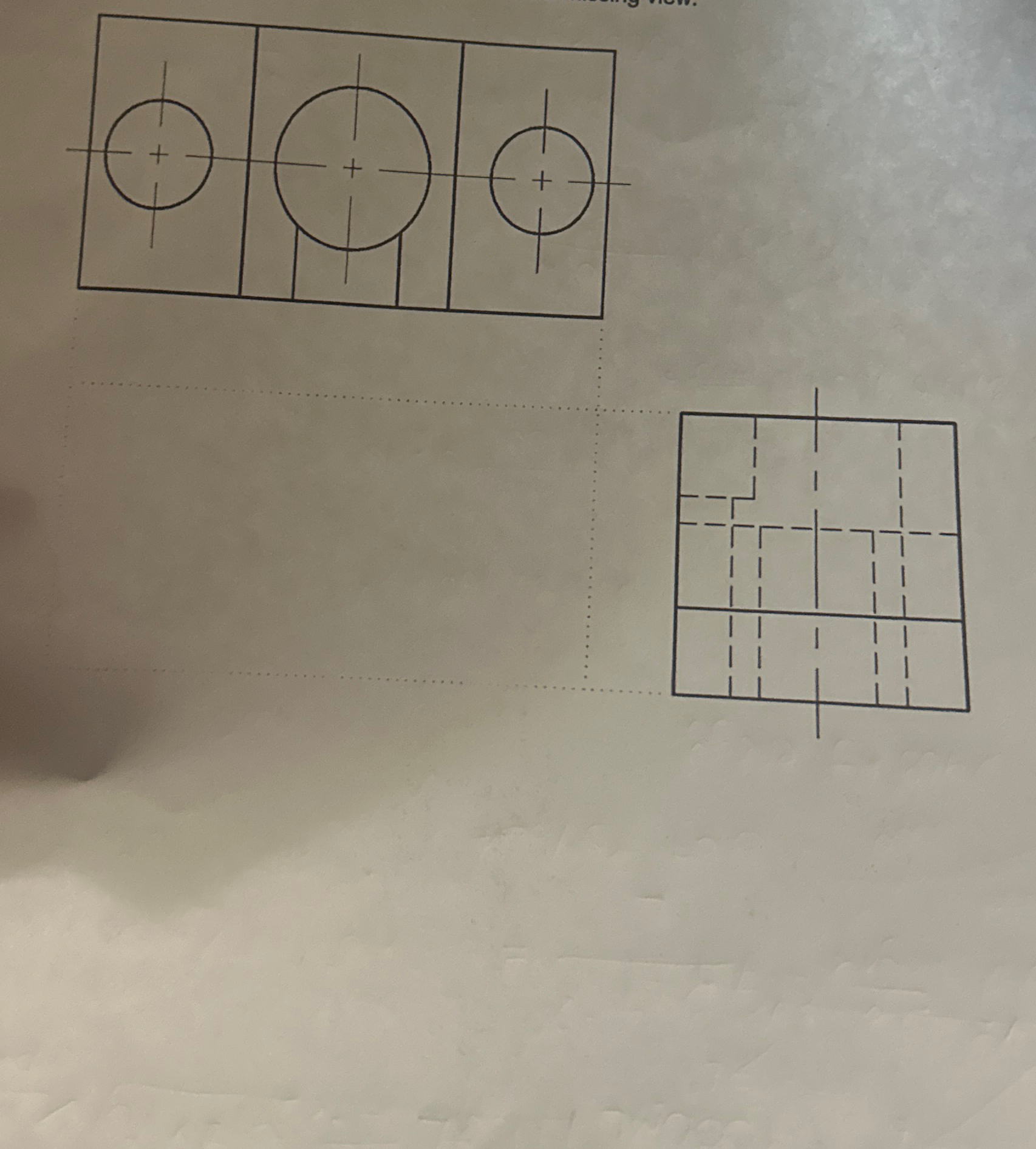 Given the views draw the isometric.