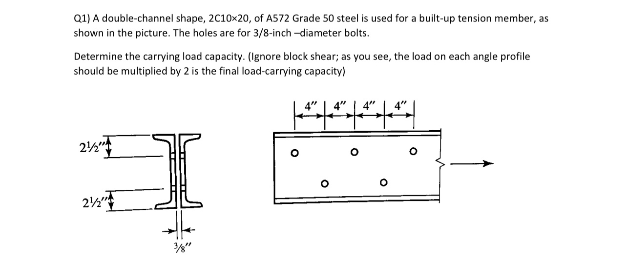Q 1 ) A double - channel shape,