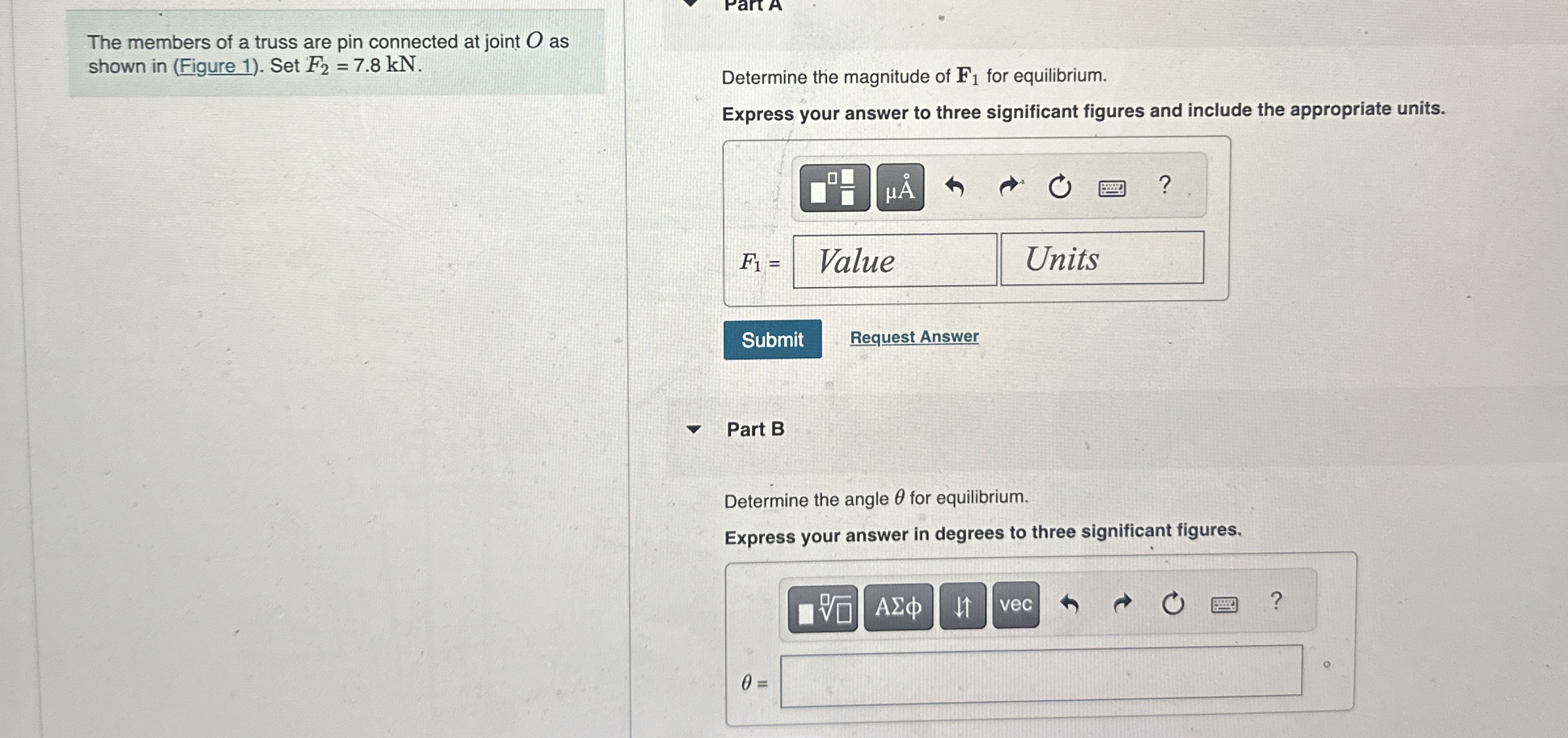 The members of a truss are pin connected at joint