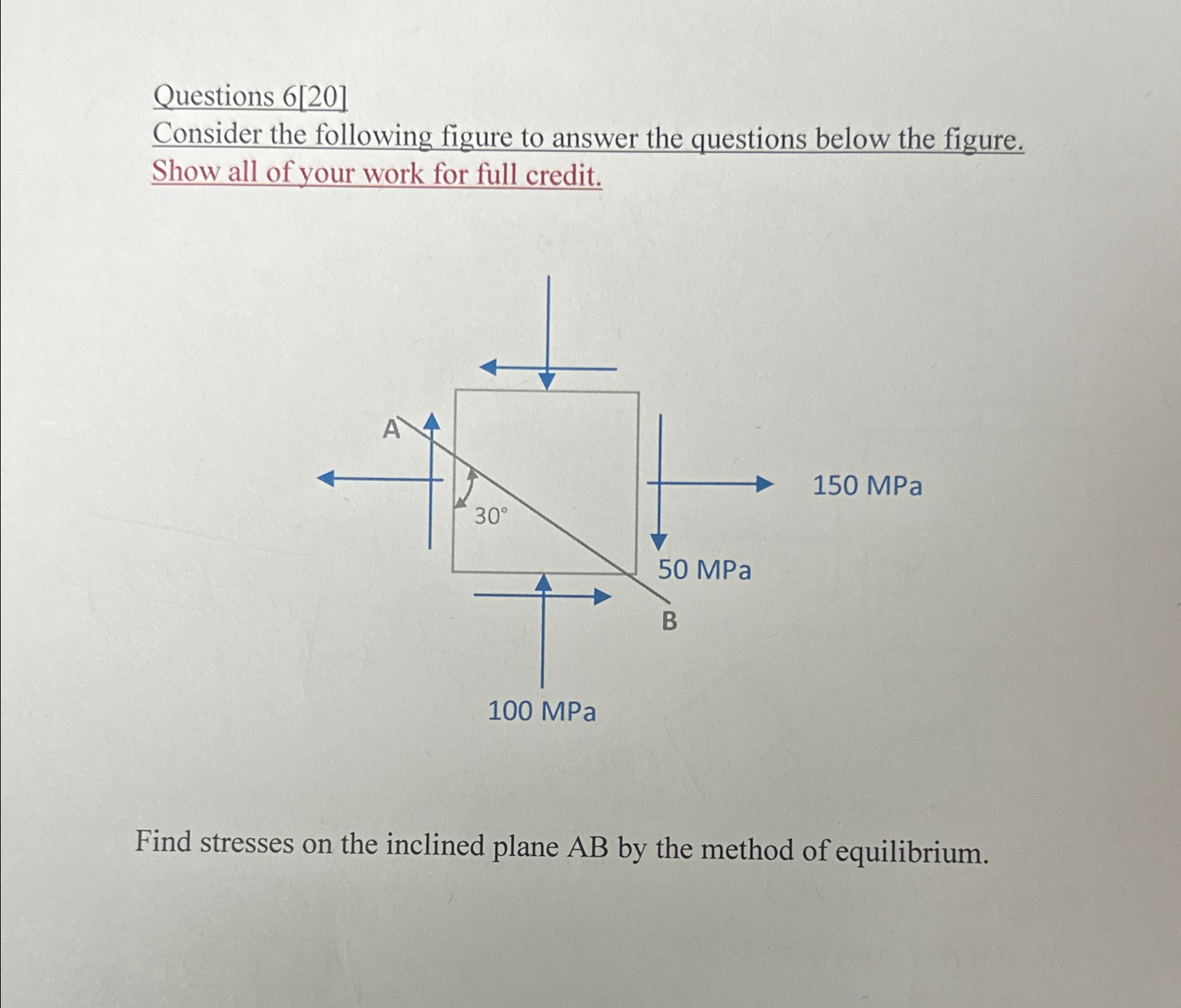 Questions 6 [ 2 0 ] Consider the following figure