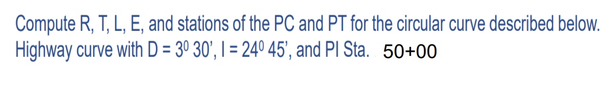 Compute R , T , L , E , and stations of the PC