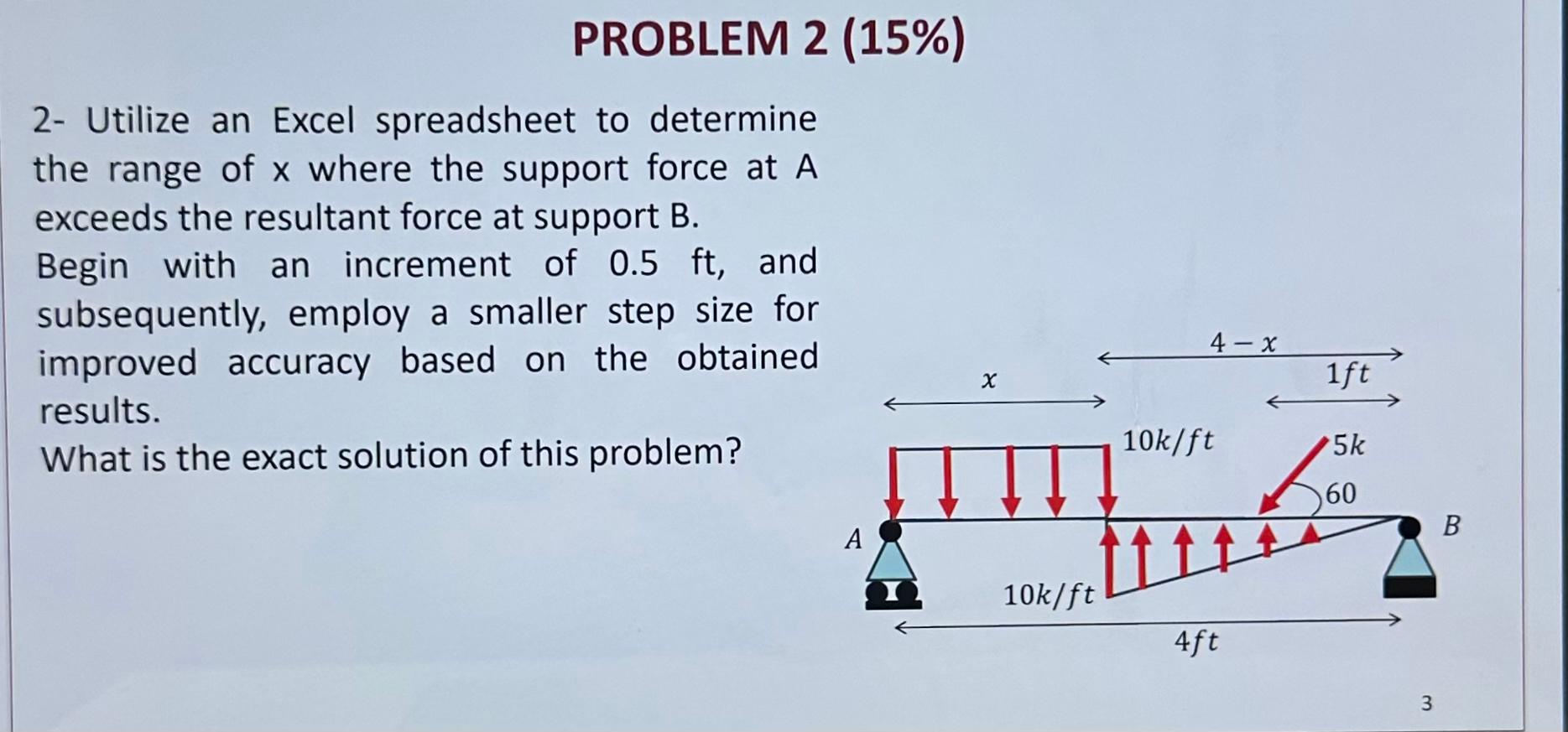 Utilize an Excel spreadsheet to determine the