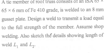 6 5 6 m m of F e 4 1 0 grade, is welded to an 8 m