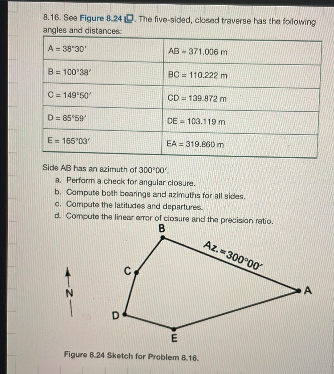 8 . 1 6 . See Figure 8 . 2 4 The five - sided,