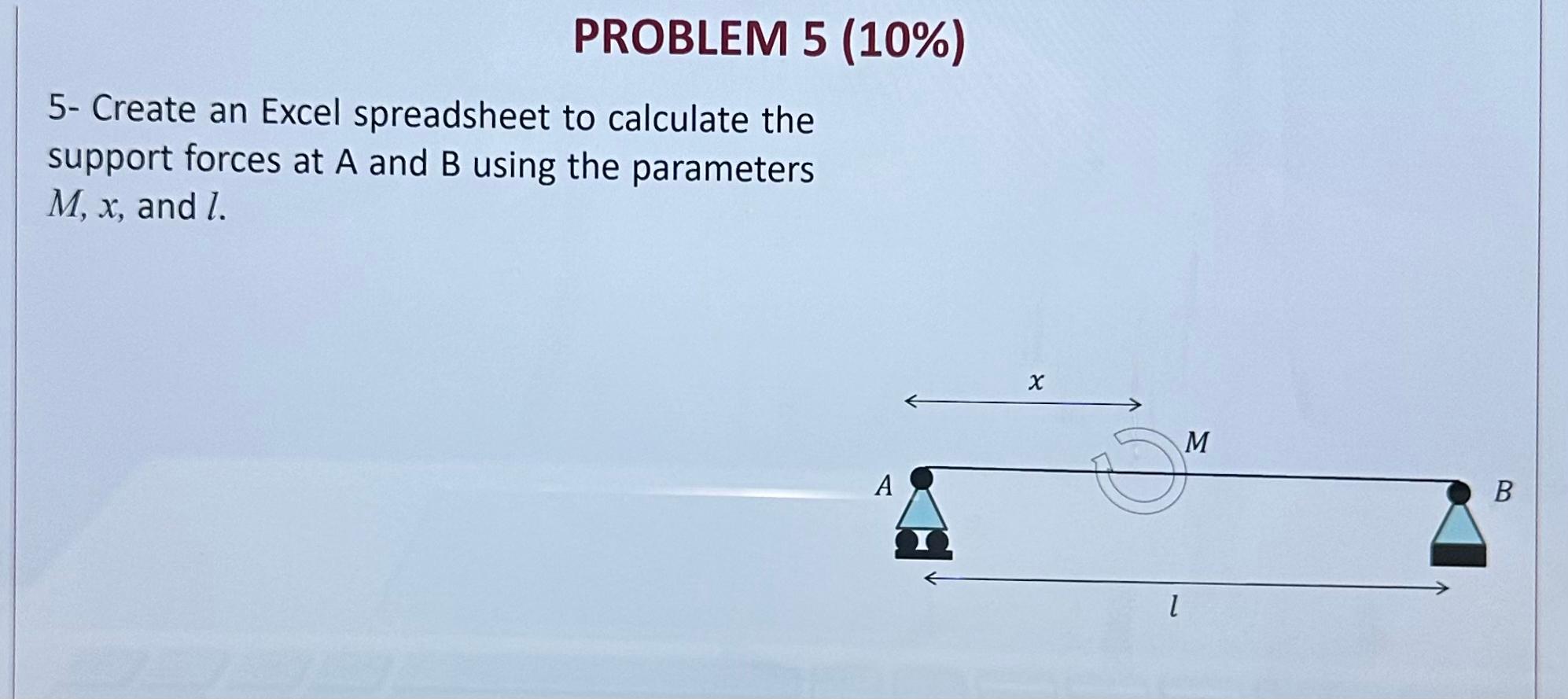 Create an Excel spreadsheet to calculate the