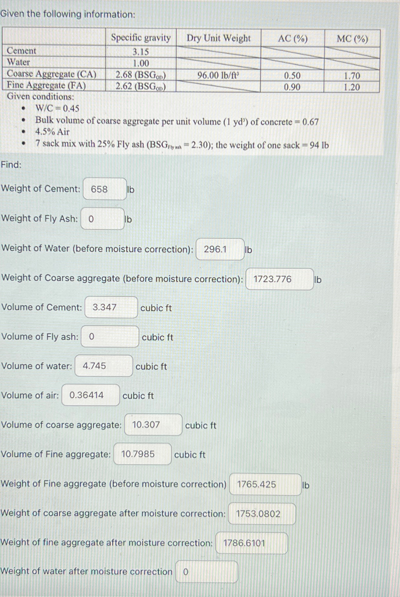 Given the following information: \ table [ [ ,