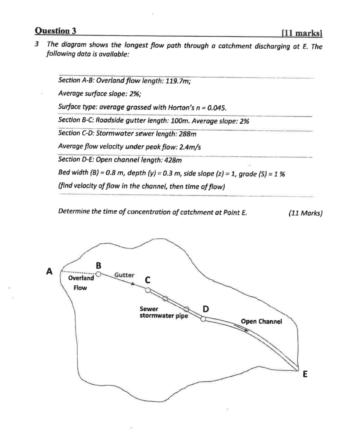 Question 3 3 The diagram shows the longest flow